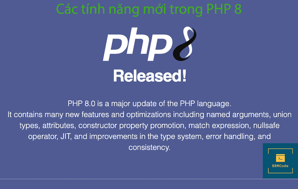 Các tính năng mới trong PHP 8